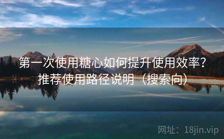 第一次使用糖心如何提升使用效率？推荐使用路径说明（搜索向）