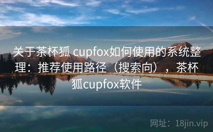 关于茶杯狐 cupfox如何使用的系统整理：推荐使用路径（搜索向），茶杯狐cupfox软件