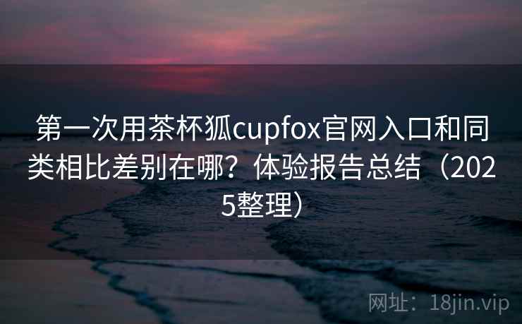 第一次用茶杯狐cupfox官网入口和同类相比差别在哪？体验报告总结（2025整理）