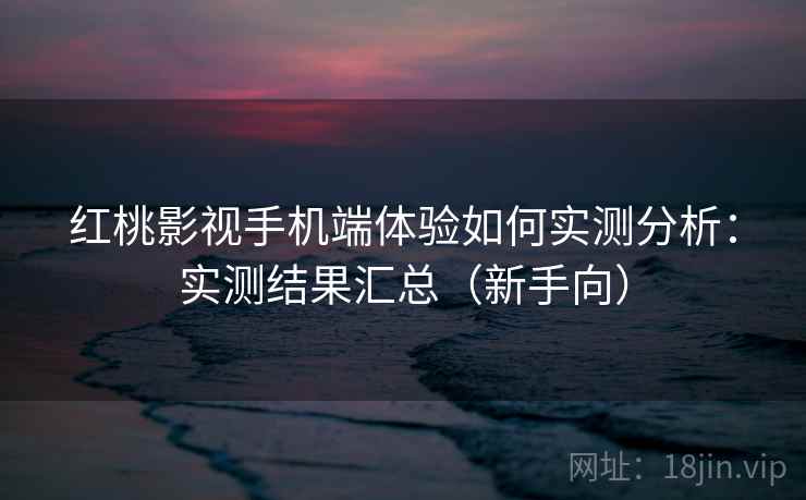红桃影视手机端体验如何实测分析：实测结果汇总（新手向）