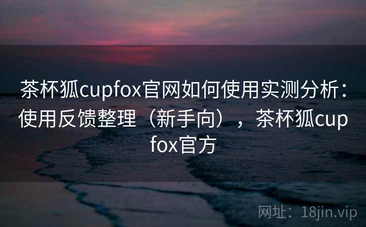 茶杯狐cupfox官网如何使用实测分析：使用反馈整理（新手向），茶杯狐cupfox官方